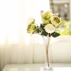 2 Bushes 14 Silk Peony Flowers -Optimal Home Decoration 2 bushes 14 silk peony flowers 28963256205375