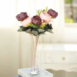 2 Bushes 14 Silk Peony Flowers -Optimal Home Decoration 2 bushes 14 silk peony flowers 28963292053567