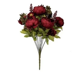 2 Bouquets 19" Silk Peony Flowers Artificial Floral Bushes