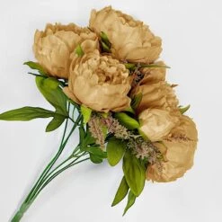 2 Bouquets 19" Silk Peony Flowers Artificial Floral Bushes -Optimal Home Decoration 2 bushes 19 silk artificial peony flowers bouquets 30696061730879