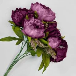 2 Bouquets 19" Silk Peony Flowers Artificial Floral Bushes -Optimal Home Decoration 2 bushes 19 silk artificial peony flowers bouquets 30696124416063