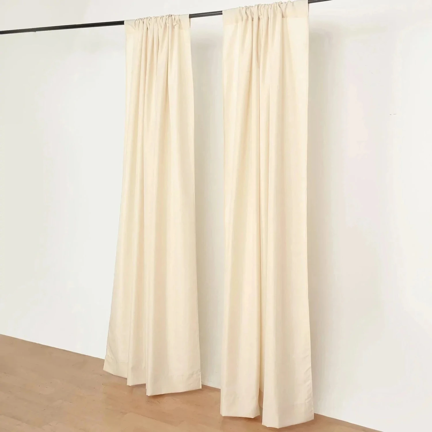 2 Drapery Panels 8 Ft Polyester Backdrop Curtains With Rod Pockets 9 2 Drapery Panels 8 Ft Polyester Backdrop Curtains With Rod Pockets - Image 7