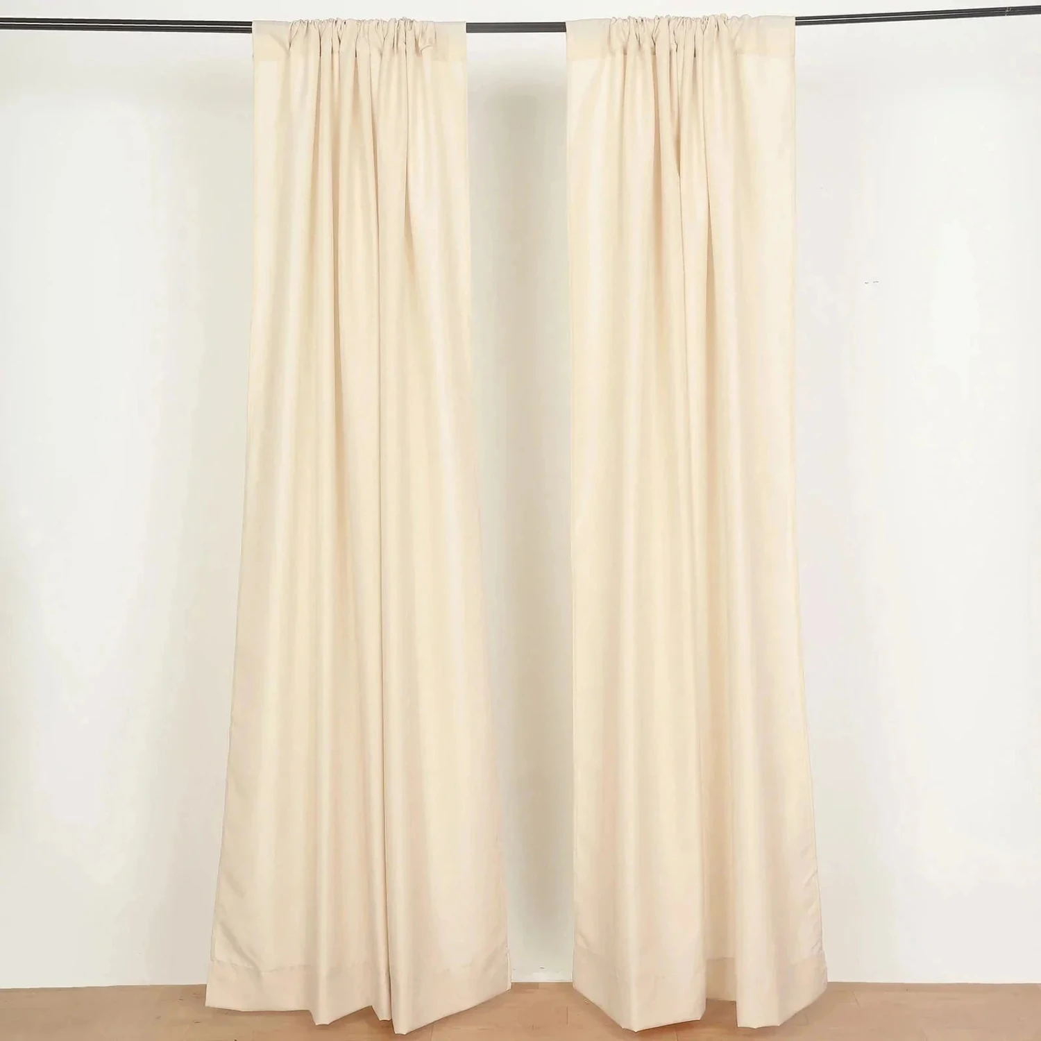 2 Drapery Panels 8 Ft Polyester Backdrop Curtains With Rod Pockets 8 2 Drapery Panels 8 Ft Polyester Backdrop Curtains With Rod Pockets - Image 6
