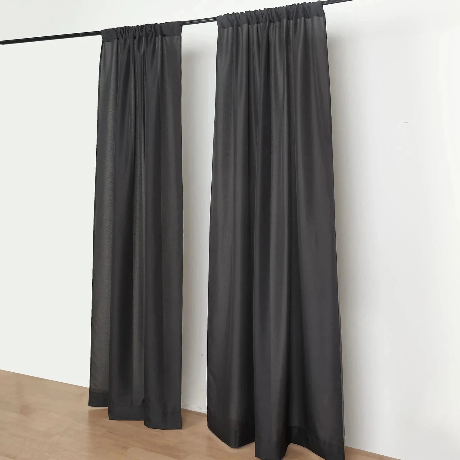 2 Drapery Panels 8 Ft Polyester Backdrop Curtains With Rod Pockets 18 2 Drapery Panels 8 Ft Polyester Backdrop Curtains With Rod Pockets - Image 16