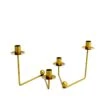 2 Metal 2 Arm Geometric Candelabra Taper Candle Holders With V-Shaped Base - Gold 1 2 Metal 2 Arm Geometric Candelabra Taper Candle Holders With V-Shaped Base - Gold -Optimal Home Decoration 2 metal 2 arm geometric taper candle holders with v shaped base gold iron cand tp007 gold 29460998357055
