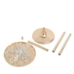 2 Metal 24" Flower Display Stands With Spiral Hanging Crystal Beads - Gold And Clear 25 2 Metal 24" Flower Display Stands With Spiral Hanging Crystal Beads - Gold And Clear -Optimal Home Decoration 2 metal 24 flower stand table centerpiece with spiral hanging beads gold chdlr 068 24 gold 31049918349375