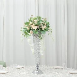 2 Metal 28" Tall Trumpet Vases With Acrylic Crystal Beads Table Centerpieces 37 2 Metal 28" Tall Trumpet Vases With Acrylic Crystal Beads Table Centerpieces -Optimal Home Decoration 2 metal 28 tall trumpet vases with acrylic crystal beads table centerpieces 30057367568447