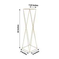 2 Metal 32" Crisscross Geometric Flower Stands Pedestals Centerpieces - Gold 13 2 Metal 32" Crisscross Geometric Flower Stands Pedestals Centerpieces - Gold -Optimal Home Decoration 2 metal 32 crisscross geometric flower stands pedestals centerpieces gold iron stnd15 32 gold 30397556260927