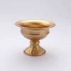 2 Metal 4" Wine Goblet Style Mini Compote Vases Flower Pots - Gold