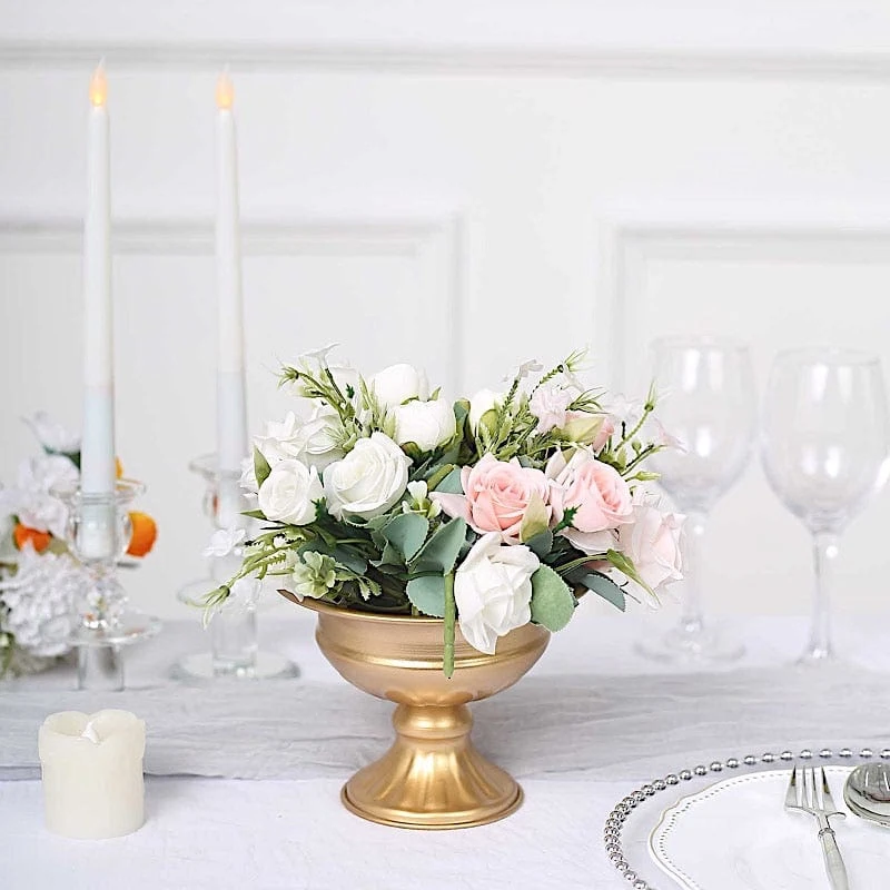 2 Metal 4" Wine Goblet Style Mini Compote Vases Flower Pots - Gold 7 2 Metal 4" Wine Goblet Style Mini Compote Vases Flower Pots - Gold - Image 5