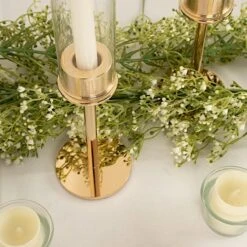 2 Metal Hurricane Taper Candle Holders With Clear Cylinder Glass Shades 31 2 Metal Hurricane Taper Candle Holders With Clear Cylinder Glass Shades -Optimal Home Decoration 2 metal taper candlestick holder with glass centerpieces 30746983563327