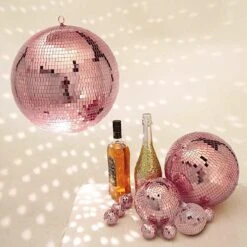 2 Pcs 10" Wide Glass Mirror Disco Balls Ornaments 27 2 Pcs 10" Wide Glass Mirror Disco Balls Ornaments -Optimal Home Decoration 2 pcs 10 wide glass mirror disco balls ornaments 29229151387711