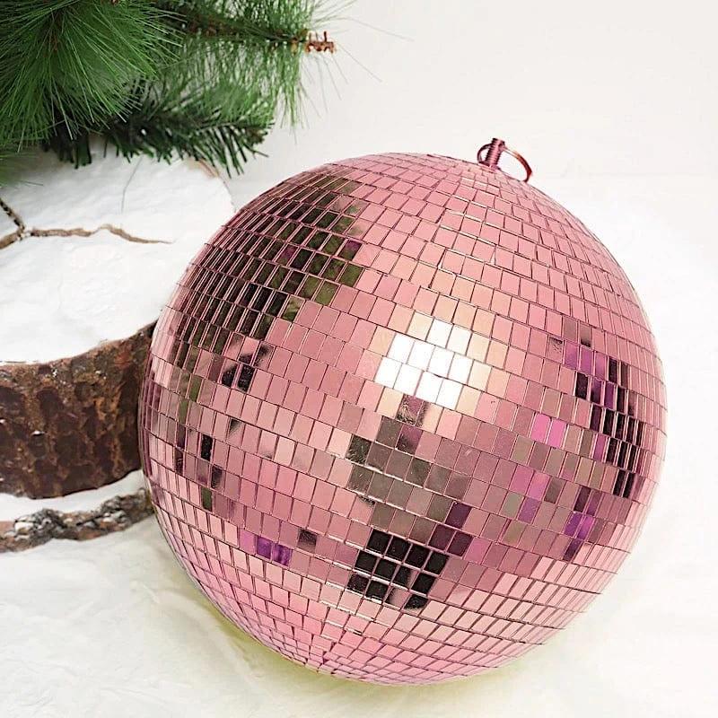 2 Pcs 10" Wide Glass Mirror Disco Balls Ornaments 16 2 Pcs 10" Wide Glass Mirror Disco Balls Ornaments - Image 14