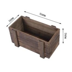 2 Pcs 10" X 5" Wood Rectangular Boxes Planter Holders Centerpieces 31 2 Pcs 10" X 5" Wood Rectangular Boxes Planter Holders Centerpieces -Optimal Home Decoration 2 pcs 10 x 5 wood rectangular boxes planter holders centerpieces 28968472248383