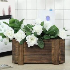 2 Pcs 10" X 5" Wood Rectangular Boxes Planter Holders Centerpieces 34 2 Pcs 10" X 5" Wood Rectangular Boxes Planter Holders Centerpieces -Optimal Home Decoration 2 pcs 10 x 5 wood rectangular boxes planter holders centerpieces 28968472346687
