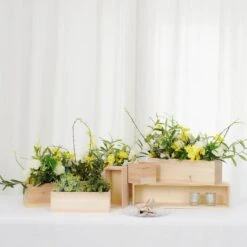 2 Pcs 10" X 5" Wood Rectangular Boxes Planter Holders Centerpieces 40 2 Pcs 10" X 5" Wood Rectangular Boxes Planter Holders Centerpieces -Optimal Home Decoration 2 pcs 10 x 5 wood rectangular boxes planter holders centerpieces 28986228670527