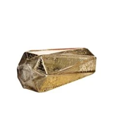 2 Pcs 11" Tall Mercury Glass Geometric Vases - Gold 21 2 Pcs 11" Tall Mercury Glass Geometric Vases - Gold -Optimal Home Decoration 2 pcs 11 tall mercury glass geometric vases gold vase a58 12 gold 28506533855295