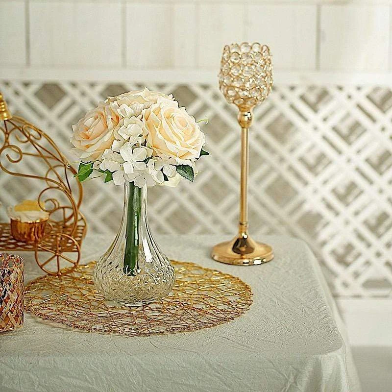 2 Pcs 11" Tall Silk Rose And Hydrangea Flowers Bouquets 10 2 Pcs 11" Tall Silk Rose And Hydrangea Flowers Bouquets - Image 8