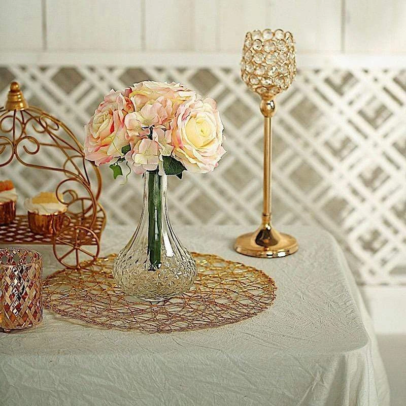 2 Pcs 11" Tall Silk Rose And Hydrangea Flowers Bouquets 22 2 Pcs 11" Tall Silk Rose And Hydrangea Flowers Bouquets - Image 20