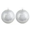 2 Pcs 12" Extra Wide Glass Mirror Disco Balls Ornaments - Silver 1 2 Pcs 12" Extra Wide Glass Mirror Disco Balls Ornaments - Silver -Optimal Home Decoration 2 pcs 12 extra wide glass mirror disco balls ornaments silver foam ball mir 12 13490682527807