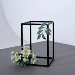 2 Pcs 12" Tall Geometric Metal Stands Wedding Flower Vase Holders -Optimal Home Decoration 2 pcs 12 tall geometric metal stands wedding flower vase holders 28939832426559