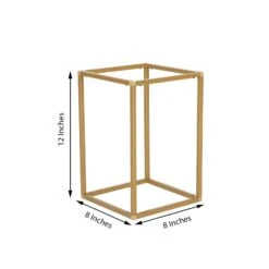 2 Pcs 12" Tall Geometric Metal Stands Wedding Flower Vase Holders -Optimal Home Decoration 2 pcs 12 tall geometric metal stands wedding flower vase holders 28939832655935
