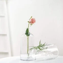 2 Pcs 12" Tall Tapered Neck Glass Vases Centerpieces - Clear 20 2 Pcs 12" Tall Tapered Neck Glass Vases Centerpieces - Clear -Optimal Home Decoration 2 pcs 12 tall tapered neck glass vases centerpieces clear vase a28 12 15975118700607