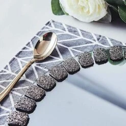 2 Pcs 13" Round Mirror Glass Charger Plates With Glitter Crystals Rim -Optimal Home Decoration 2 pcs 13 round mirror glass charger plates with glitter crystals rim 28993022787647