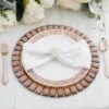 2 Pcs 13" Round Mirror Glass Charger Plates With Glitter Crystals Rim -Optimal Home Decoration 2 pcs 13 round mirror glass charger plates with glitter crystals rim chrg glas0002 gold 28993022459967