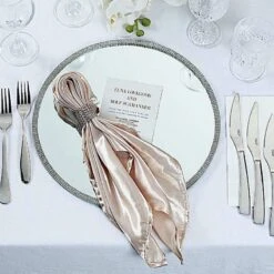 2 Pcs 13" Round Mirror Glass Charger Plates With Rhinestone Rim 31 2 Pcs 13" Round Mirror Glass Charger Plates With Rhinestone Rim -Optimal Home Decoration 2 pcs 13 round mirror glass charger plates with rhinestone rim 28993026064447