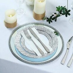 2 Pcs 13" Round Mirror Glass Charger Plates With Rhinestone Rim 32 2 Pcs 13" Round Mirror Glass Charger Plates With Rhinestone Rim -Optimal Home Decoration 2 pcs 13 round mirror glass charger plates with rhinestone rim 28993026097215