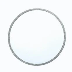 2 Pcs 13" Round Mirror Glass Charger Plates With Rhinestone Rim 26 2 Pcs 13" Round Mirror Glass Charger Plates With Rhinestone Rim -Optimal Home Decoration 2 pcs 13 round mirror glass charger plates with rhinestone rim chrg glas0004 silv 28993029046335