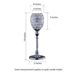 2 Pcs 14" Tall Beaded Candle Holder Wedding Centerpiece -Optimal Home Decoration 2 pcs 14 tall beaded candle holder wedding centerpiece 28933339349055