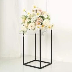 2 Pcs 16" Tall Geometric Metal Stands Wedding Flower Vase Holders -Optimal Home Decoration 2 pcs 16 tall geometric metal stands wedding flower vase holders 29027720888383