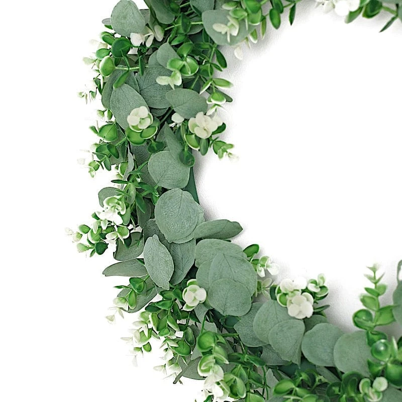 2 Wreaths 21" Artificial Leaves Candle Rings 11 2 Wreaths 21" Artificial Leaves Candle Rings - Image 9