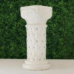 2 Pcs 25" Tall French Decorative Columns Beaded Pedestal Stands - White 14 2 Pcs 25" Tall French Decorative Columns Beaded Pedestal Stands - White -Optimal Home Decoration 2 pcs 25 tall french decorative columns beaded pedestal stands white prop roma 11 28329261531199