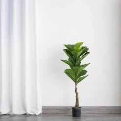 2 Pcs 3 Ft Fiddle Leaf Fig Tree Potted Artificial Plants - Green 19 2 Pcs 3 Ft Fiddle Leaf Fig Tree Potted Artificial Plants - Green -Optimal Home Decoration 2 pcs 3 ft fig tree potted artificial plants green arti pot trop002 s grn 29198782398527