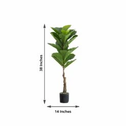 2 Pcs 3 Ft Fiddle Leaf Fig Tree Potted Artificial Plants - Green 13 2 Pcs 3 Ft Fiddle Leaf Fig Tree Potted Artificial Plants - Green -Optimal Home Decoration 2 pcs 3 ft fig tree potted artificial plants green arti pot trop002 s grn 29198784364607