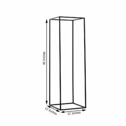 2 Pcs 40" Rectangular Geometric Metal Flower Stands Centerpieces -Optimal Home Decoration 2 pcs 40 rectangular geometric metal flower stands centerpieces 30401484783679