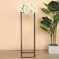 2 Pcs 40" Rectangular Geometric Metal Flower Stands Centerpieces -Optimal Home Decoration 2 pcs 40 rectangular geometric metal flower stands centerpieces 30401484849215