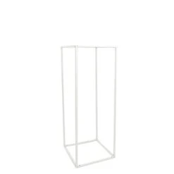 2 Pcs 40" Rectangular Geometric Metal Flower Stands Centerpieces -Optimal Home Decoration 2 pcs 40 rectangular geometric metal flower stands centerpieces iron stnd01 40 wht 30401485930559