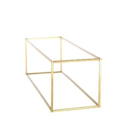 2 Pcs 40" Rectangular Geometric Metal Flower Stands Centerpieces -Optimal Home Decoration 2 pcs 40 tall geometric metal stands wedding flower vase holders matte gold iron stnd01 40 gold 28203747803199