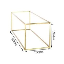 2 Pcs 40" Rectangular Geometric Metal Flower Stands Centerpieces -Optimal Home Decoration 2 pcs 40 tall geometric metal stands wedding flower vase holders matte gold iron stnd01 40 gold 28505812009023