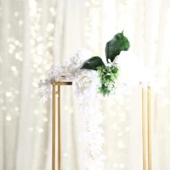 2 Pcs 40" Rectangular Geometric Metal Flower Stands Centerpieces -Optimal Home Decoration 2 pcs 40 tall geometric metal stands wedding flower vase holders matte gold iron stnd01 40 gold 28586484858943
