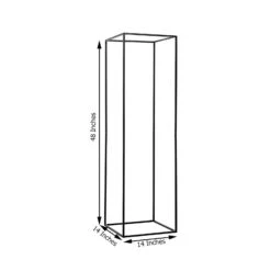 2 Pcs 48" Rectangular Geometric Metal Flower Stands Centerpieces -Optimal Home Decoration 2 pcs 48 rectangular geometric metal flower stands centerpieces 30402726395967