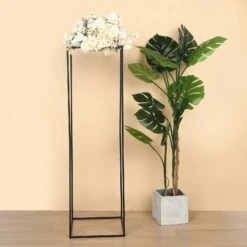 2 Pcs 48" Rectangular Geometric Metal Flower Stands Centerpieces -Optimal Home Decoration 2 pcs 48 rectangular geometric metal flower stands centerpieces 30402726821951