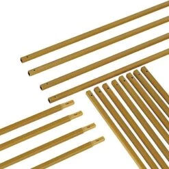 2 Pcs 48" Rectangular Geometric Metal Flower Stands Centerpieces -Optimal Home Decoration 2 pcs 48 tall geometric metal stands wedding flower vase holders matte gold iron stnd01 48 gold 28507766521919