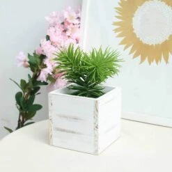 2 Pcs 5" Natural Wood Square Plant Holder Boxes Centerpieces 26 2 Pcs 5" Natural Wood Square Plant Holder Boxes Centerpieces -Optimal Home Decoration 2 pcs 5 natural wood square plant holder boxes centerpieces 28968474247231