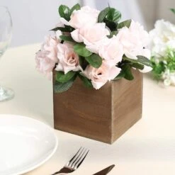 2 Pcs 5" Natural Wood Square Plant Holder Boxes Centerpieces 32 2 Pcs 5" Natural Wood Square Plant Holder Boxes Centerpieces -Optimal Home Decoration 2 pcs 5 natural wood square plant holder boxes centerpieces 28970515234879