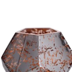 2 Pcs 5" Tall Mercury Glass Geometric Pentagon Candle Holders Vases - Silver With Rose Gold 19 2 Pcs 5" Tall Mercury Glass Geometric Pentagon Candle Holders Vases - Silver With Rose Gold -Optimal Home Decoration 2 pcs 5 tall mercury glass geometric pentagon candle holders vases silver with rose gold vase a54 5 054 13768430518335